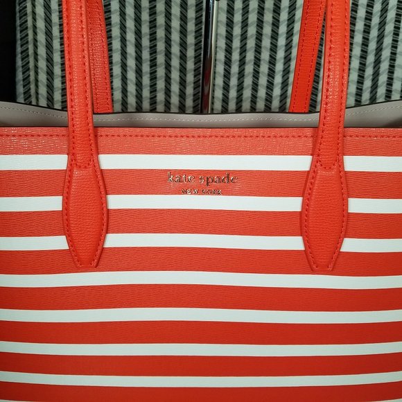 MAKE AN OFFER all day sailing stripe tote kate spade brand new condition - Picture 3 of 7
